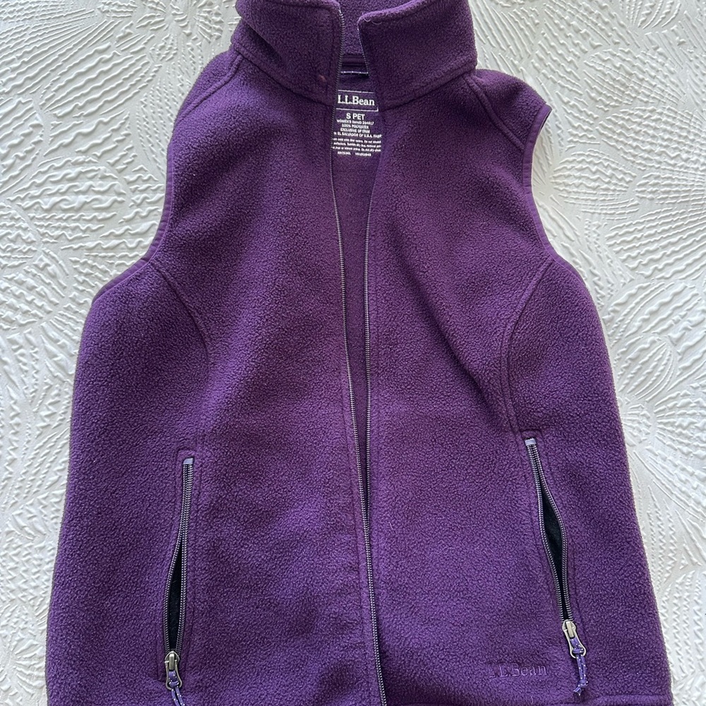 L.L. Bean Kids Deep Purple Fleece Vest